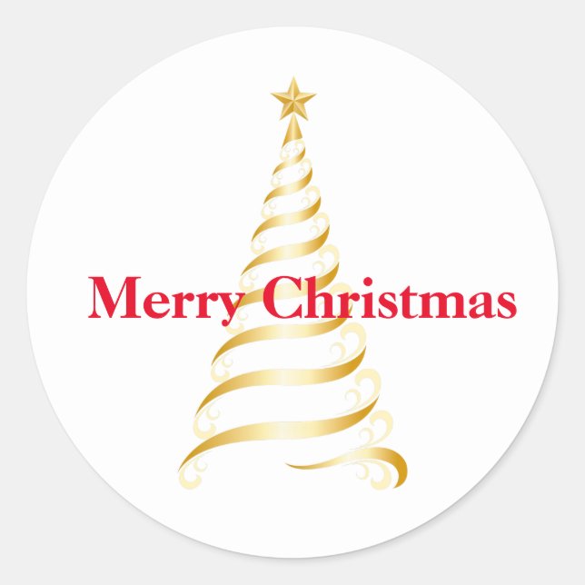 Holiday Stickers Merry Christmas-Tree (Front)