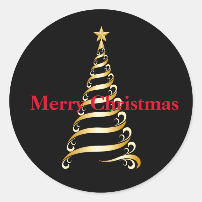 Holiday Stickers Merry Christmas-Tree (Front)