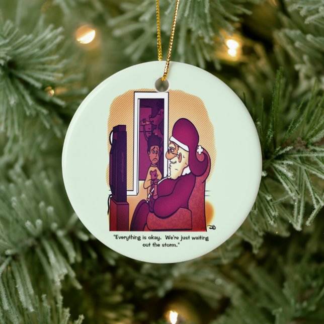 Holiday Storm Ceramic Ornament (Tree)