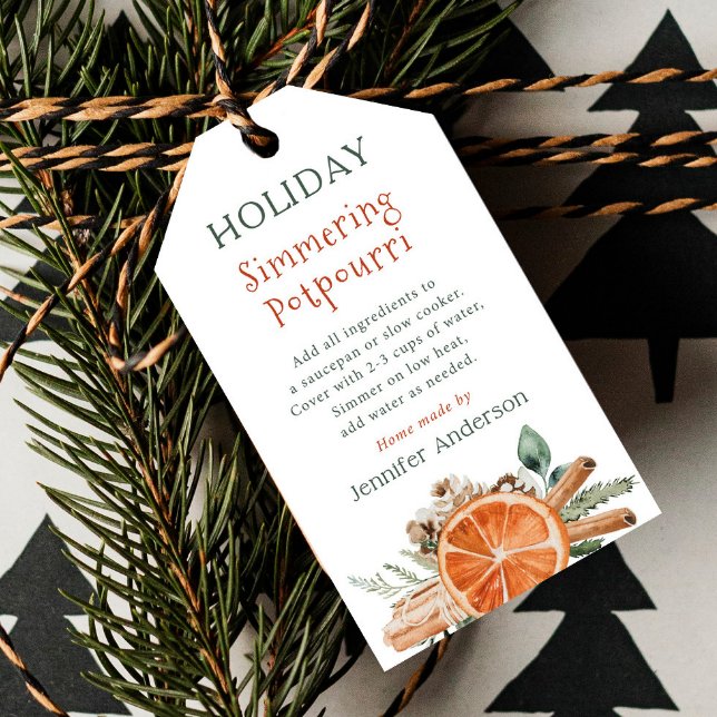 Holiday Stovetop Simmering Potpourri Gift Tag (Creator Uploaded)