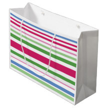 Holiday Stripe Large Gift Bag