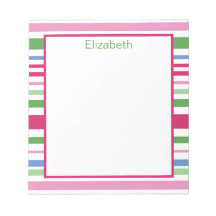 Holiday Stripe Notepad