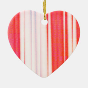 Holiday Stripes Ceramic Ornament