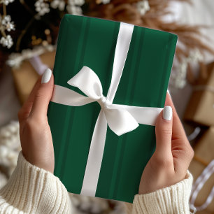Holiday Stripes Green  Wrapping Paper