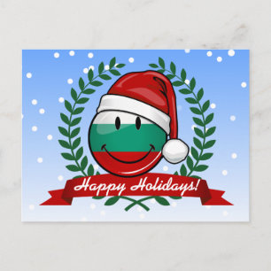 Holiday Style Bulgarian Flag Postcard