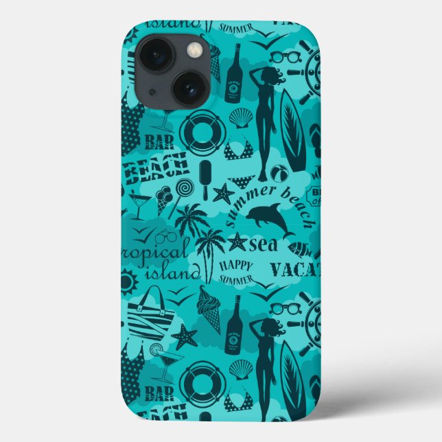 Holiday summer beach pattern      Case-Mate iPhone case (Back)