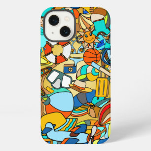 Holiday summer beach pattern for fun iPhone 13 case