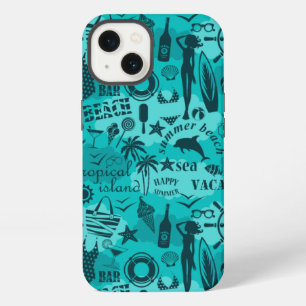 Holiday summer beach pattern iPhone 13 case