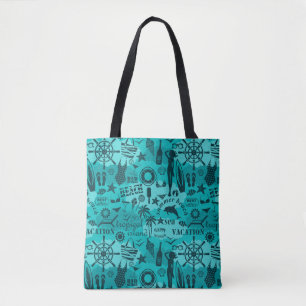 Holiday summer beach pattern     tote bag