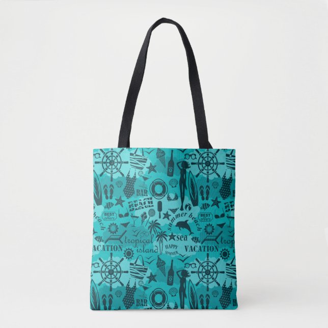 Holiday summer beach pattern     tote bag (Front)