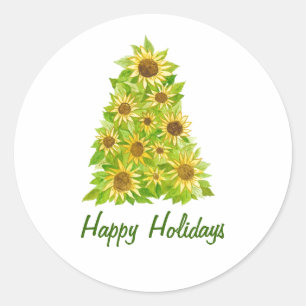 Holiday Sunflower Sticker
