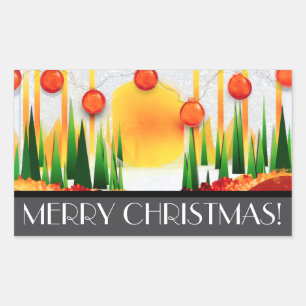 HOLIDAY SUNSHINE WITHIN THE PINES :) RECTANGULAR STICKER