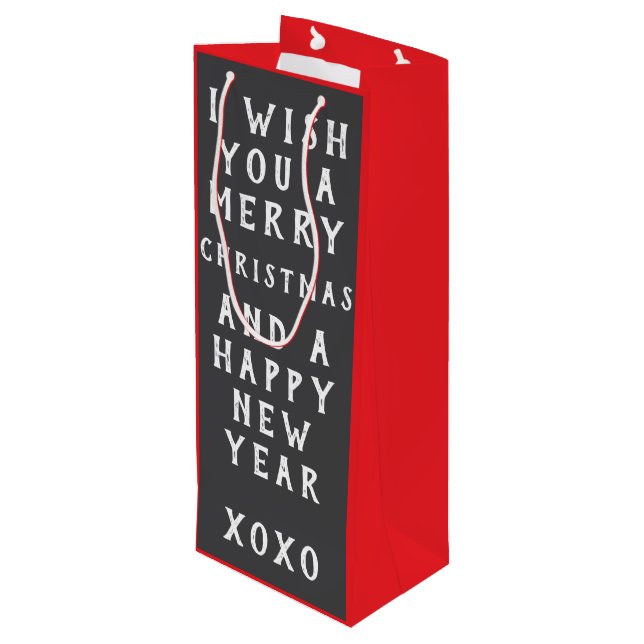 HOLIDAY SUNSHINE WITHIN THE PINES :) WINE GIFT BAG (Back Angled)