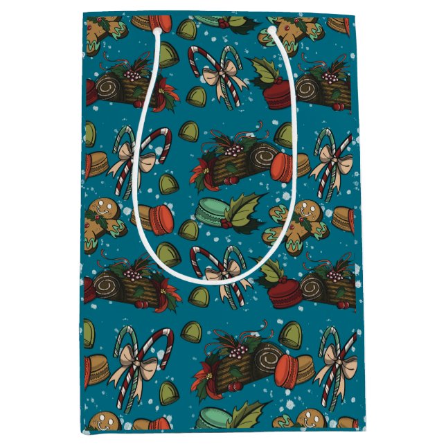 Holiday Sweets- Ice (Color) Medium Gift Bag (Front)