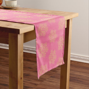 Holiday Table Runner-Gold Snowflakes Medium Table Runner