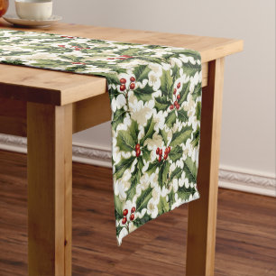 Holiday Table Runner-Holly Long Table Runner