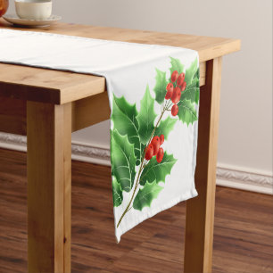 Holiday Table Runner-Holly Long Table Runner