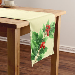 Holiday Table Runner-Holly Medium Table Runner