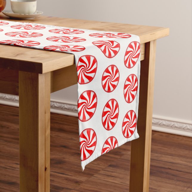 Holiday Table Runner-Peppermint Candies Long Table Runner (In Situ)
