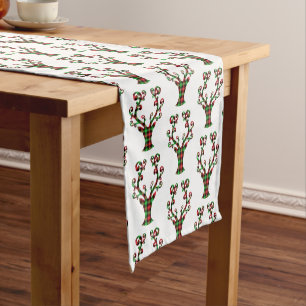 Holiday Table Runner-Plaid Deer Short Table Runner