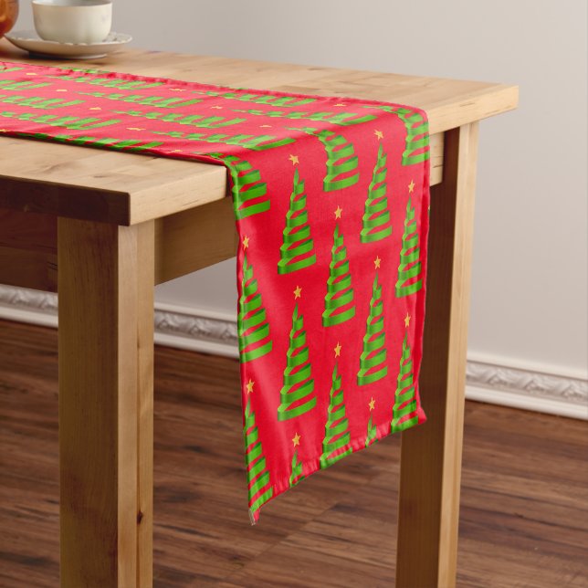 Holiday Table Runner-Ribbon Tree  Short Table Runn Short Table Runner (In Situ)
