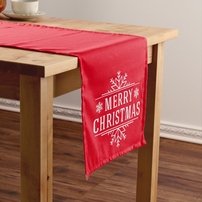 Holiday Table Runner-Snowflake Medium Table Runner (In Situ)