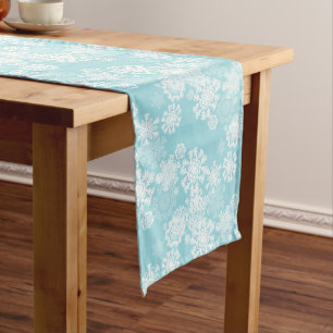 Holiday Table Runner-Snowflakes Long Table Runner