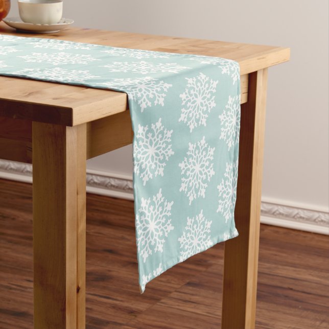 Holiday Table Runner-Snowflakes Long Table Runner (In Situ)