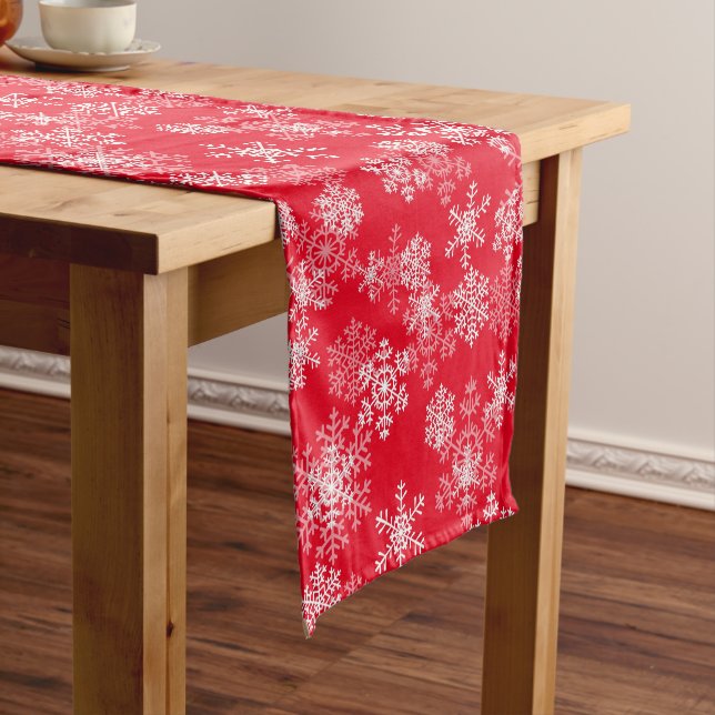 Holiday Table Runner-Snowflakes Short Table Runner (In Situ)