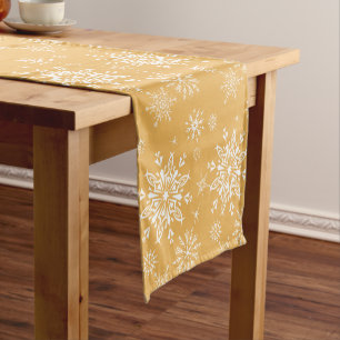 Holiday Table Runner-Snowflakes Short Table Runner