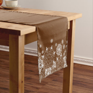 Holiday Table Runner-Snowflakes Short Table Runner