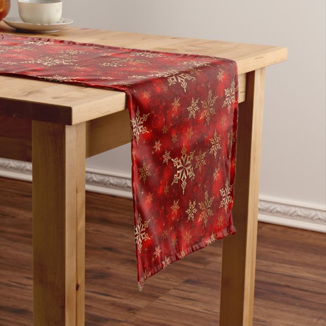 Holiday Table Runner-Snowflakes Short Table Runner (In Situ)