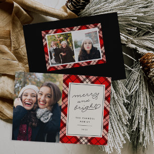 Holiday Tartan Christmas Photo Card