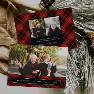 Holiday Tartan Christmas Photo Card