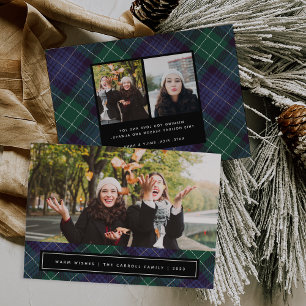 Holiday Tartan Christmas Photo Card