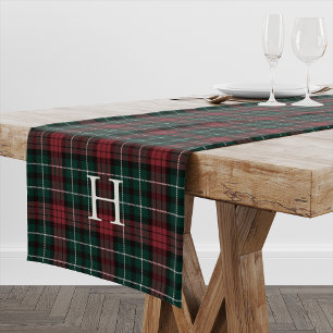 Holiday Tartan Monogram Table Runner