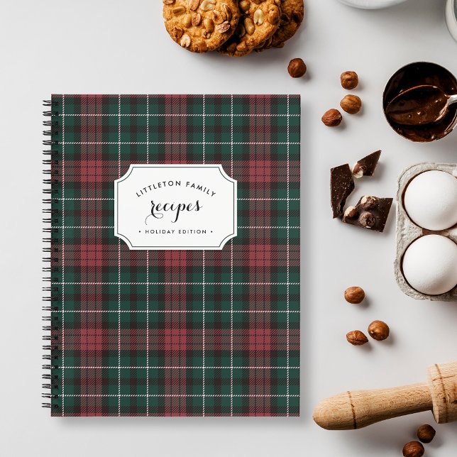 Holiday Tartan | Personalised Recipe Notebook (Creator Uploaded)
