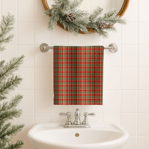 Holiday Tartan Towel Red Green Gift for the Season
