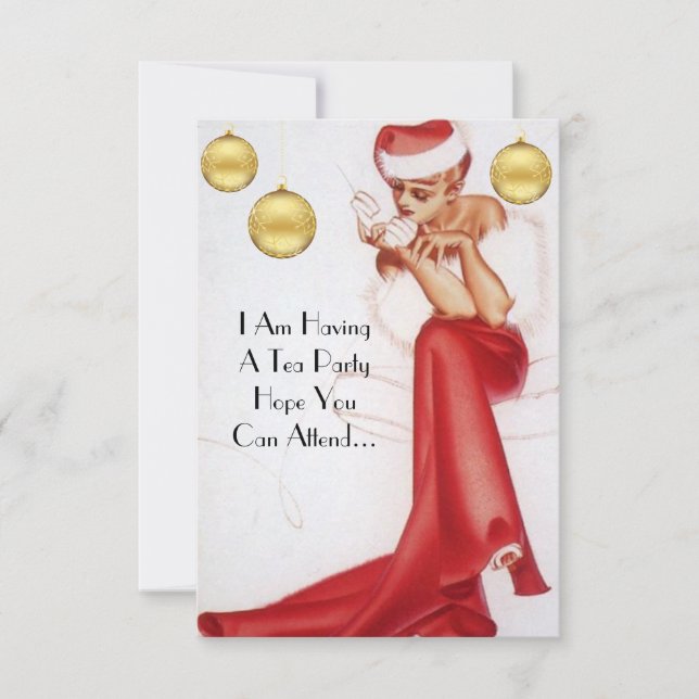 Holiday Tea Party Invitation (Front)