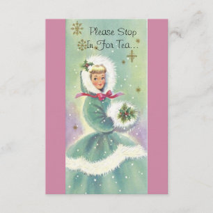 Holiday Tea Party Invitation Vintage Inspired