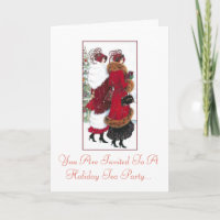 Holiday Tea Party Invitation Vintage ladies