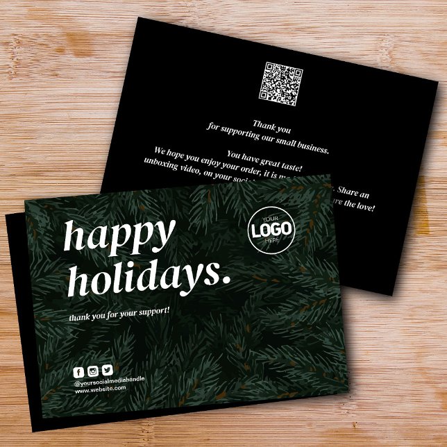Holiday Thank You Business Order Card Christmas (Creator Uploaded)