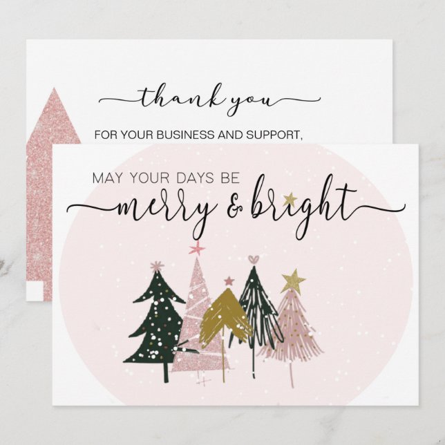 Holiday| Thank You Card| Small Business Holiday Card (Front/Back)