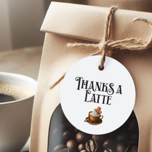 Holiday Thanks a Latte, Coffee Christmas Favour Tags