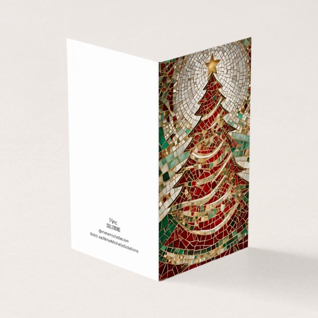 Holiday Theme Christmas Tree Star Mosaic (Outside)