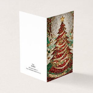 Holiday Theme Christmas Tree Star Mosaic