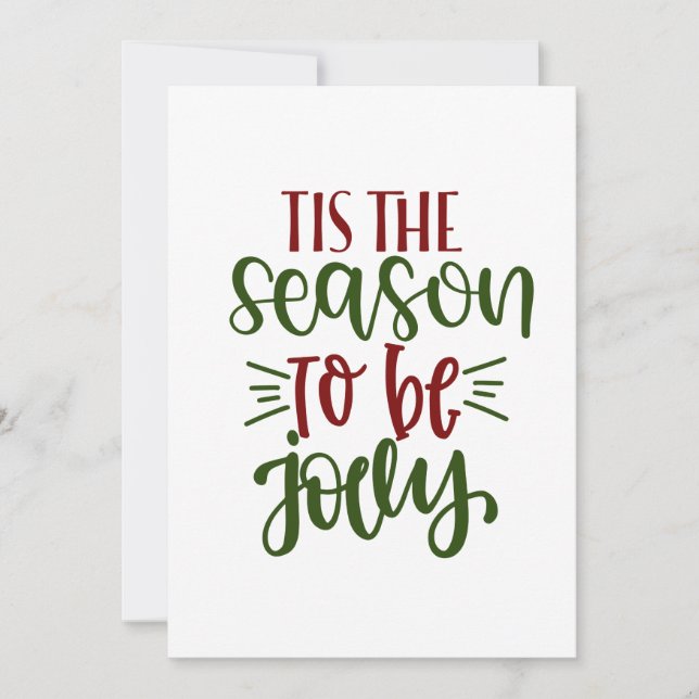 Holiday Theme: It's The Season To Be Jolly Card (Front)