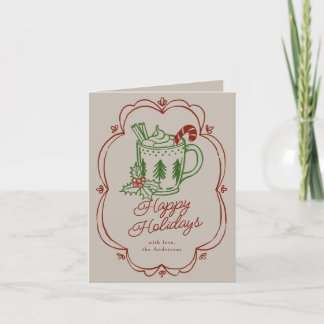 Holiday Themed Mug In Warm Colours Card