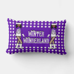 Holiday Throw Pillow Purple/ White