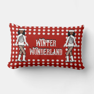 Holiday Throw Pillow Red/White/Silver